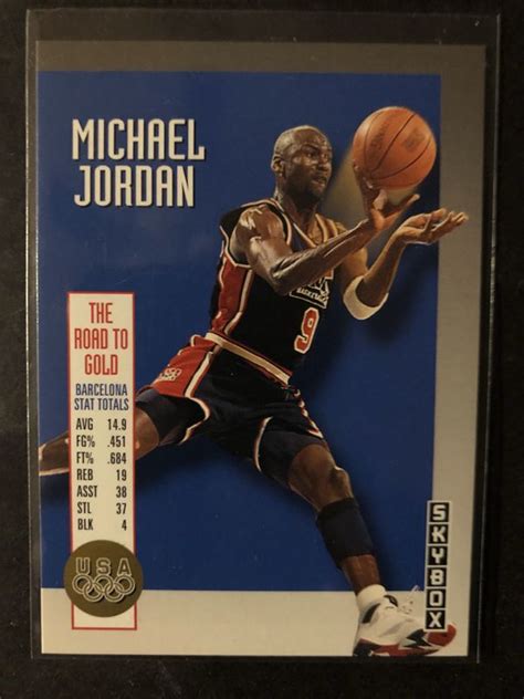 Team and the '88 seoul team. Michael Jordan 1992 SKYBOX Basketball Card Road to the Gold INSERT Team USA. Air Jordan Chicago ...
