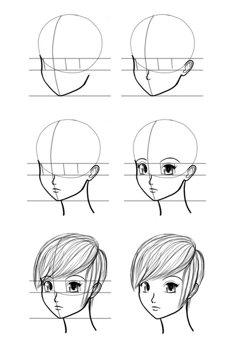 When drawing anime, there are a few rules to follow. How To Draw Faces | Anime face drawing, Human face drawing ...