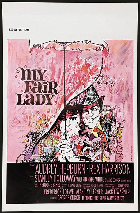 My Fair Lady 1964 Original Vintage Belgium Audrey Hepburn Film Movie Poster Picture Palace