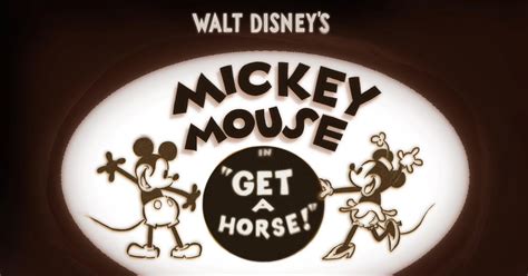 Disney Cartoon Póster De Get A Horse El Nuevo Corto De Mickey Mouse