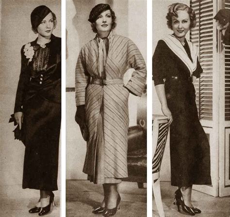 1930s Fashion Autumn Dress Styles For 1934 Glamour Daze