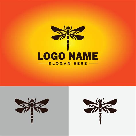 Dragonfly Logo Vector Art Icon Graphics For Company Brand Business Icon