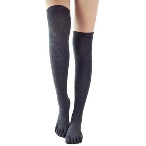 Five Finger Knee Socks Women Cotton Thigh High Over The Knee Stockings For Ladies Girls 2017