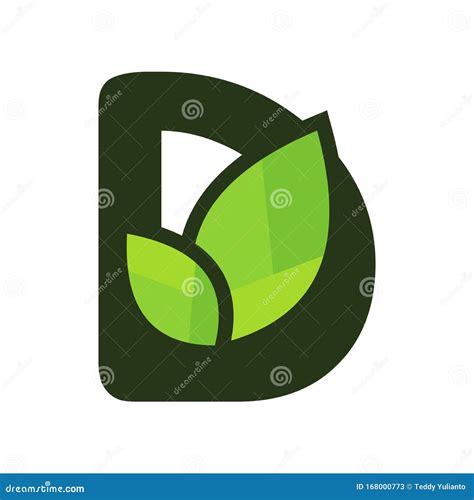 Charming Initial D Leaf Logo Stock Vector Illustration Of Garden