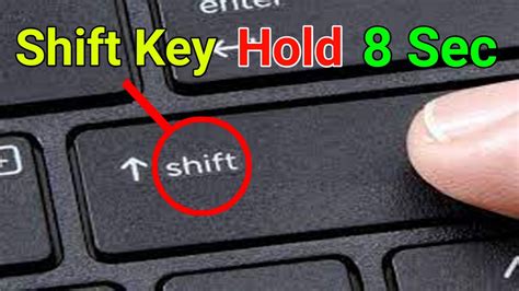 Filter Keys Use Of Shift Key Useful Shortcut Keys Computer