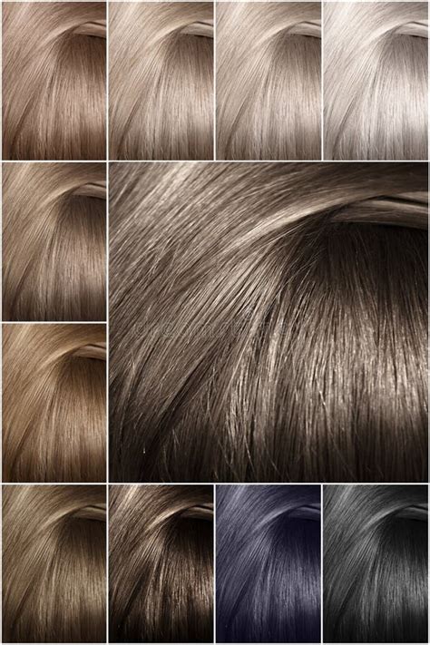 Hair Color Palette With A Wide Range Of Samples Samples Of Dyed Hair