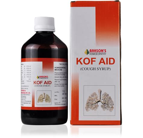 Buy Bakson Kof Aid Cough Syrup Homeopathic Medicine Doctor Bhargava