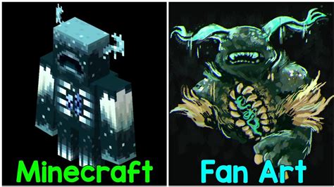 Minecraft 117 Mob Fan Arts Warden And Axolotl Shorts Youtube