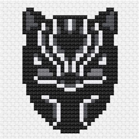 Black Panther Mask Cross Stitch Pattern Etsy