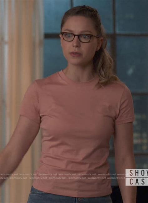 Wornontv Karas Coral T Shirt On Supergirl Melissa Benoist Clothes And Wardrobe From Tv