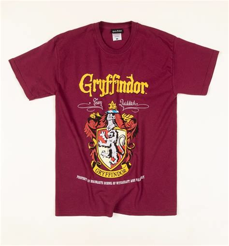 Burgundy Harry Potter Gryffindor Crest T Shirt