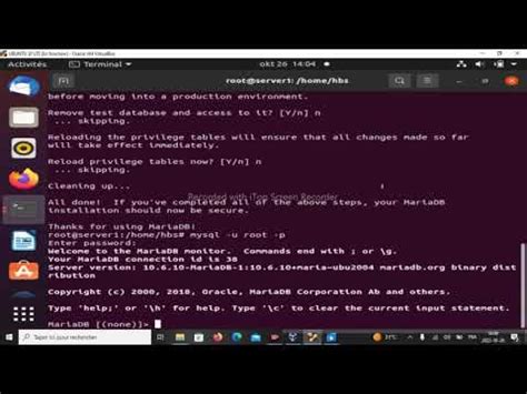 Installation Et Configuration De MariaDB Sur Ubuntu 20 04 YouTube