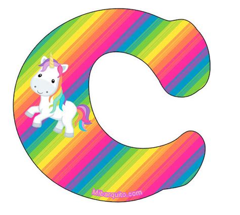 Molde De Unicornio Para Imprimir Grande Unicornios Abecedario Letra