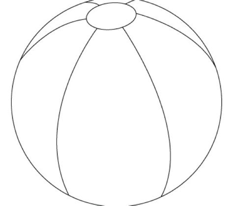 Beach Ball Template Printable Sketch Coloring Page