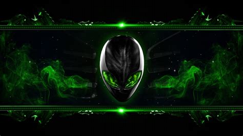 Alienware Eclipsehead Green Hd Wallpaper