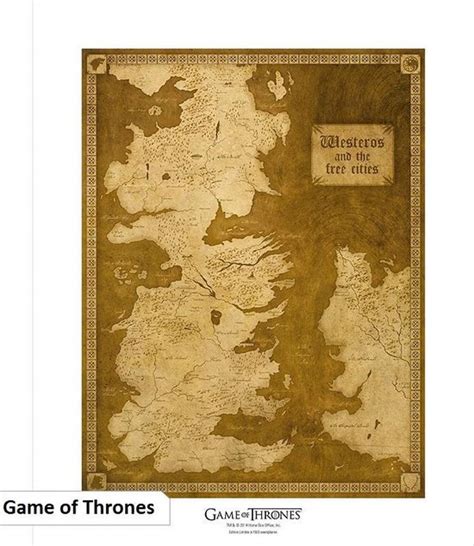 Game Of Thrones Collector Artprint Poster Map Bol