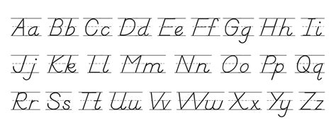 Dnealian Cursive Alphabet Line