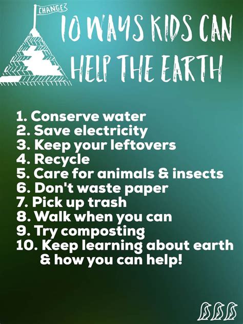 How Can Kids Help The Earth 10 Simple Ideas A Free Printable