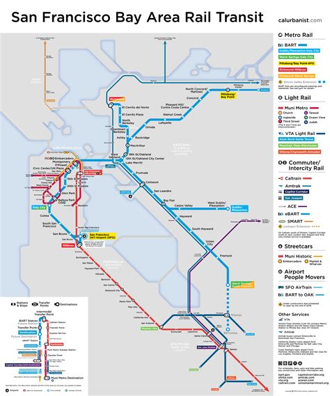 Bay Area Rail 2019 Transit Maps Posters By CalUrbanist The Bay Area