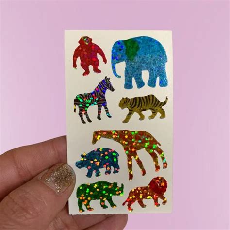 Safari Animal Stickers Hambly Stickers Safari Animals Prism Etsy