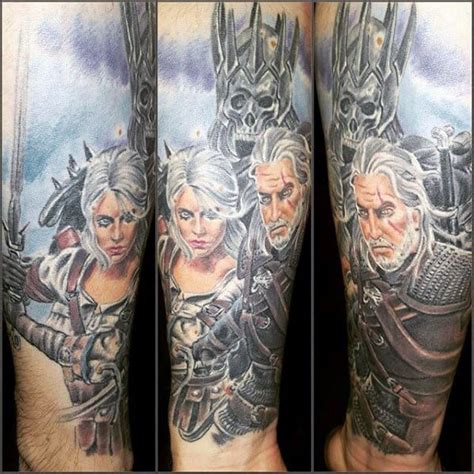 60 Witcher Tattoo Designs For Men Video Game Ink Ideas