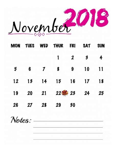 November 2018 Monthly Calendar Printable Template Download Oppidan