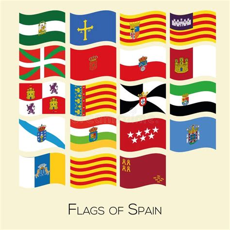 Spanish Regions Flag Collection Stock Illustrations 22 Spanish
