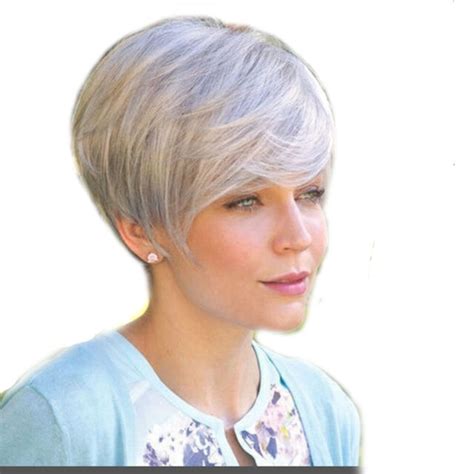 Short White Wigs For Women Pixie Cut Heat Resistant Synthetic Wigs Look