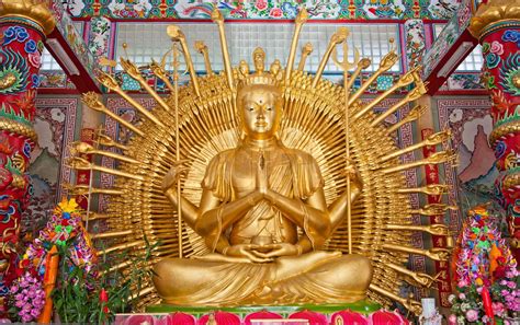 Ten Thousand Hands Buddha Statue In Thailand Stock Image Colourbox