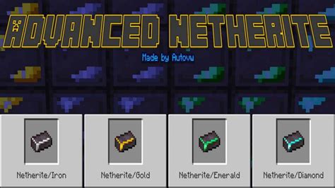 Advanced Netherite Mod Para Minecraft 1192 1191 Y 119