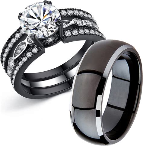 amazon-com-mabella-couple-rings-black-men-s-titanium-matching-band