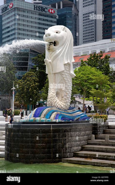 The Merlion Malay Singa Laut Is An Icon Of Singapore Depicted As A