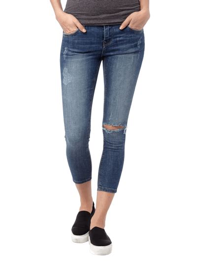 Review Minnie Skinny Jeans Im Destroyed Look Blau Online Kaufen