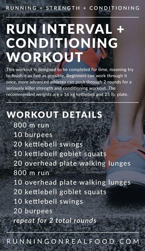 Run Intervals Strength And Conditioning Workout For A Total Body
