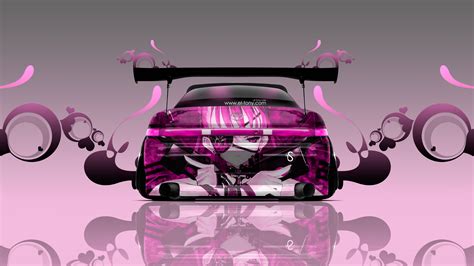 Tony Kokhan Toyota Mark Jzx Jdm Back Anime Girl Aerography Pink Colors Tuning