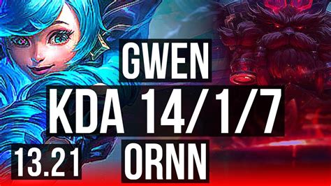 Gwen Vs Ornn Top Quadra Solo Kills Legendary Rank