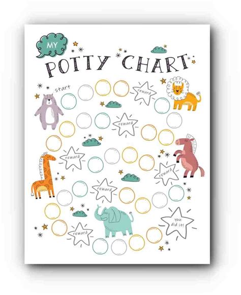 Potty Training Free Printable Reward Chart Potty Training Sticker