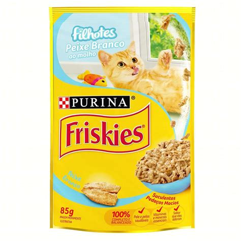 Alimento Para Gatos Filhotes Peixe Branco Ao Molho Purina Friskies