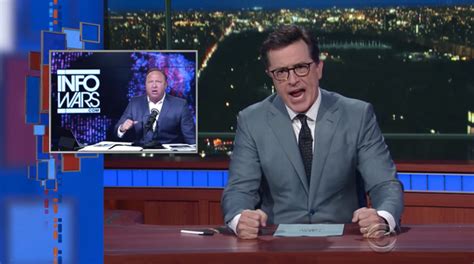 Stephen Colbert Does A Pretty Good Alex Jones The New York Times