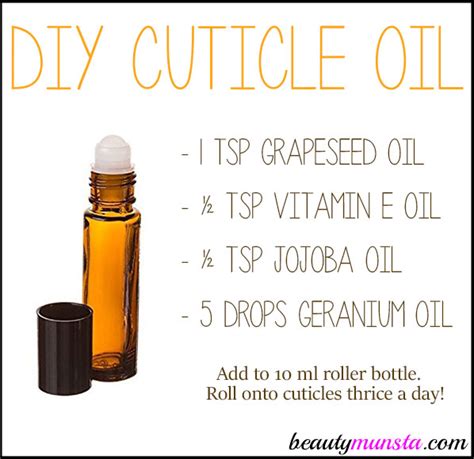 How To Make Homemade Cuticle Oil Beautymunsta Free Natural Beauty