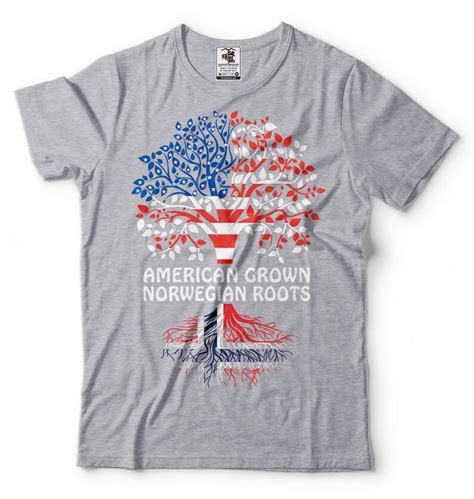 American Grown Norwegian Roots T Shirt American Norwegian Tee Etsy