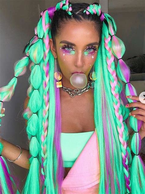 Pin By Millie Brown On Festival Rave Hair Rave Hairstyles Festival Hair