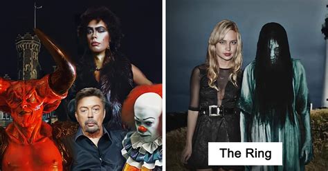 15 actors posing side by side with their creepiest roles by artist angela norris demilked