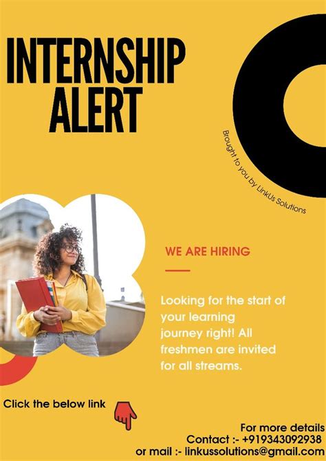 Internship Alert ⚠️ School Posters Internship Internship Program