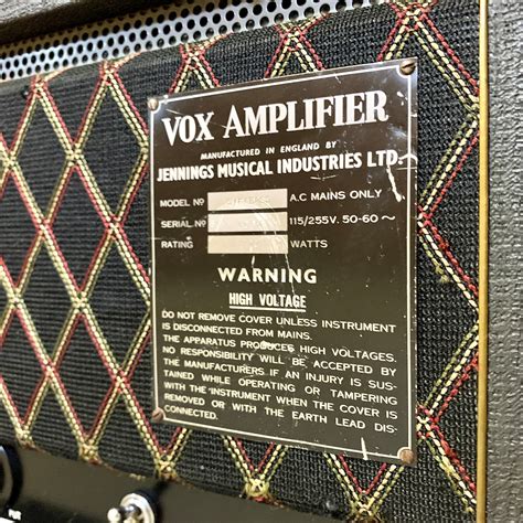 Vox Super Foundation Bass Amplifier Jmi 1967