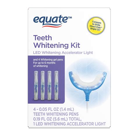 Equate Premium Teeth Whitening Kit 4 Pens 1 Led Light