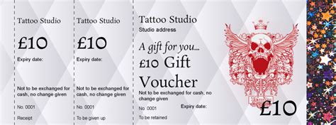 Then we have gift vouchers available too! Voucher design - Tattoo Artist Hologram Security Gift ...