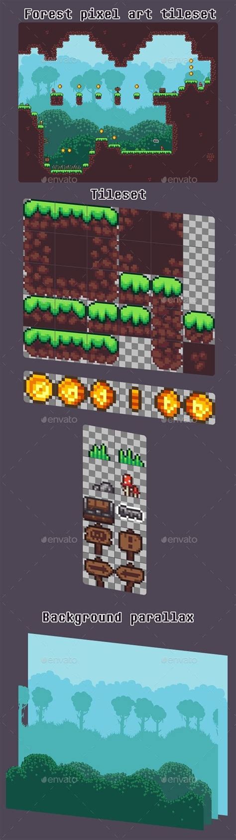 2d Tileset Platform Game Pixel Art Games 2d Game Art Pixel Art Tutorial