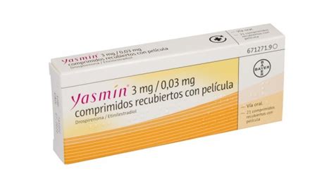 yasmin 3 mg 0 03 mg comprimidos recubiertos con pelicula 63 3 x 21 comprimidos