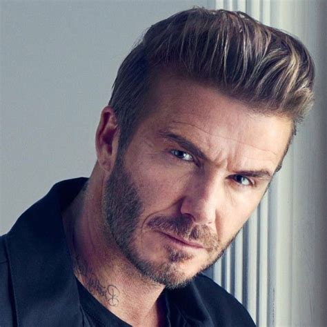 Older David Beckham Wearing A Slicked Back Quiff Short Guy Haircuts
